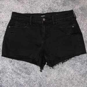 Old Navy boyfriend shorts size 6 black 78% cotton/20 polyester/2% spandex